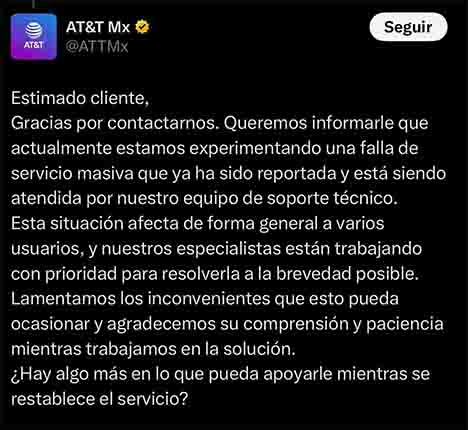 Caída de red de AT&T en México genera molestia con usuarios 2 POST 2