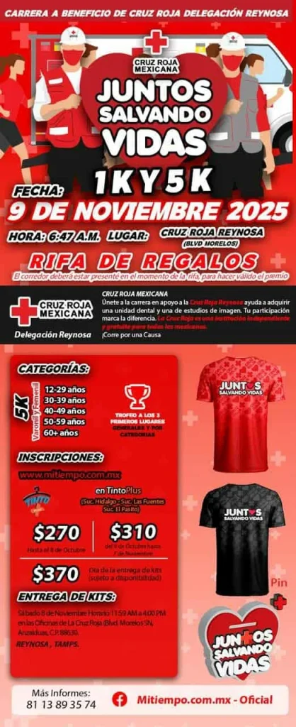Invita Cruz Roja Reynosa a carrera ‘Juntos Salvando Vidas’ 2 554202689 733783835788692 952551734771339703 n
