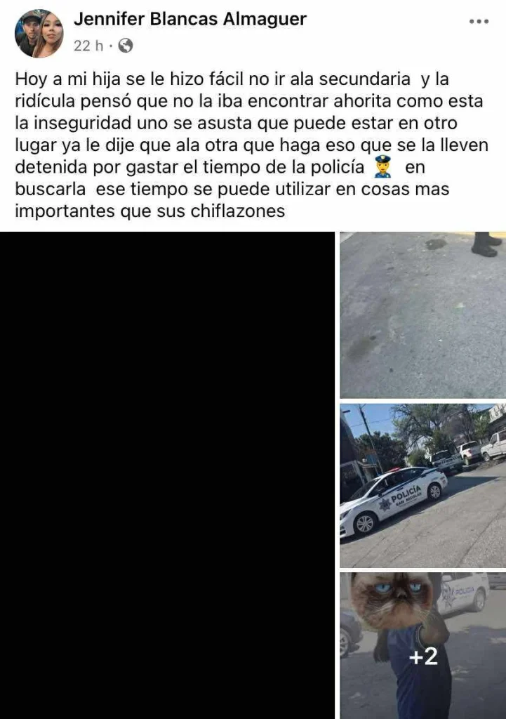 Se va de pinta… su mamá la regaña ¡y le manda la Policía! 2 573338019 1572445984166164 6193119885409644287 n