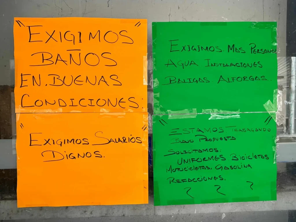 Carteros trabajan bajo protesta; exigen salarios dignos y mejores condiciones laborales 2 582550232 791652397205052 5566746392983357150 n