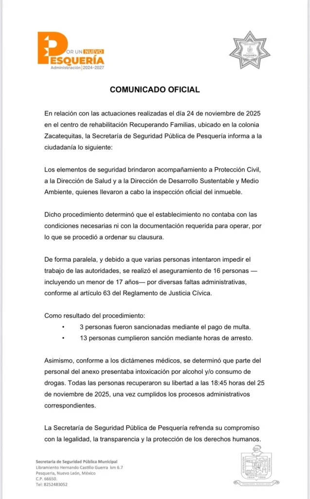 Denuncian presunto abuso de autoridad en Pesquería; autoridades lo niegan 1 588438909 4277780152508030 4882346912264965921 n