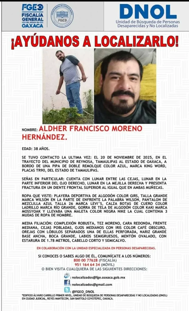 Desaparecen cuatro traileros de Reynosa en la Transísmica de Oaxaca 2 BUSQUEDA 1
