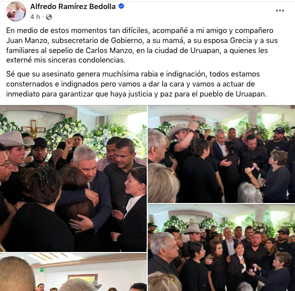 "¡Fuera, asesino!"; corren de funeral a gobernador de Michoacán 1 Captura de pantalla 2025 11 02 a las 4.25.19 p. m