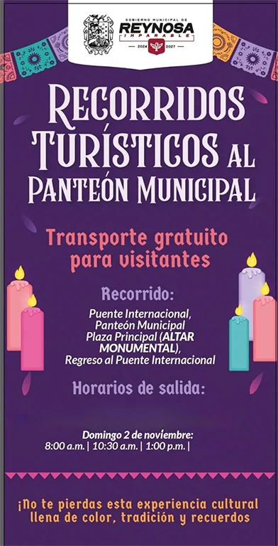 Invita el alcalde Carlos Peña Ortiz a recorridos turísticos al Panteón Municipal de Reynosa 1 RECORRIDOS 2