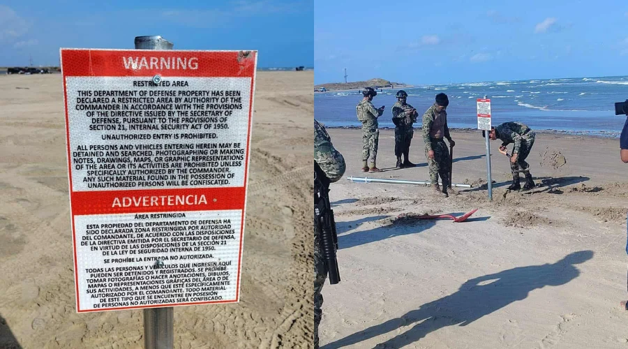 Retira SEMAR letreros de advertencia colocados en Playa Bagdad; autoridades investigan su origen