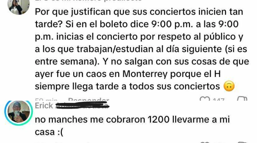 Viven calvario nocturno por concierto de Junior H