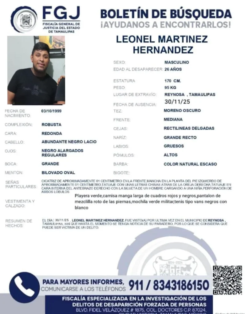 Buscan a Leonel Martínez desaparecido en Reynosa 1 590364443 844157134895727 2309513314608735761 n