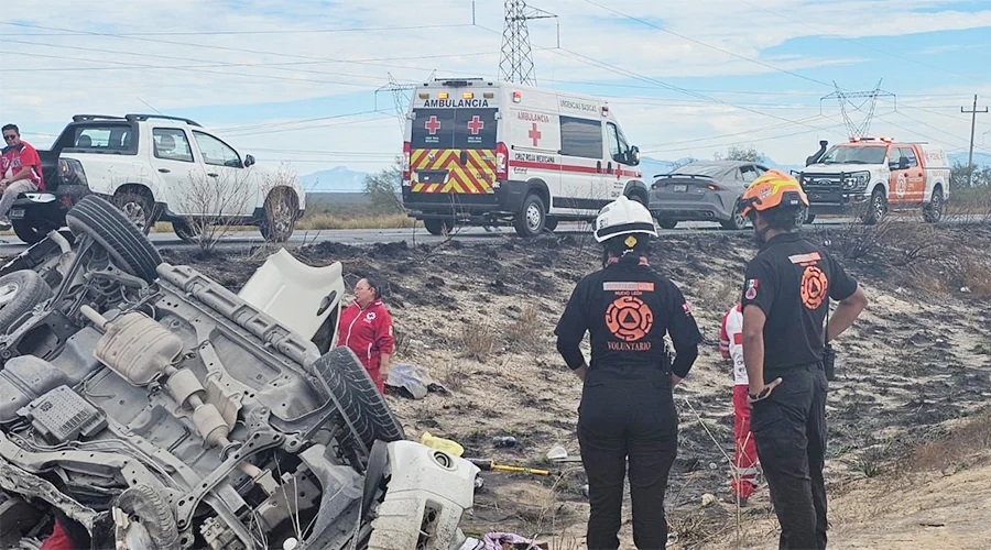 Fallecen 5 personas en accidente carretero en Mina, NL 1 ACCIDENTE 2