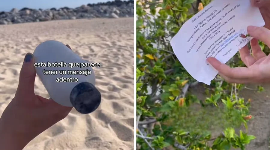 Botella con cenizas y dinero sorprende a vacacionistas