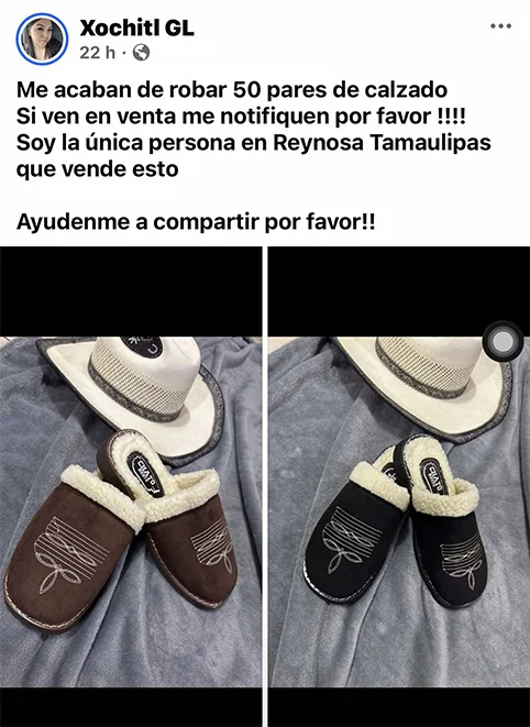 Roban a vendedora más de 50 pares de pantuflas de su vehículo 1 ROBO 23