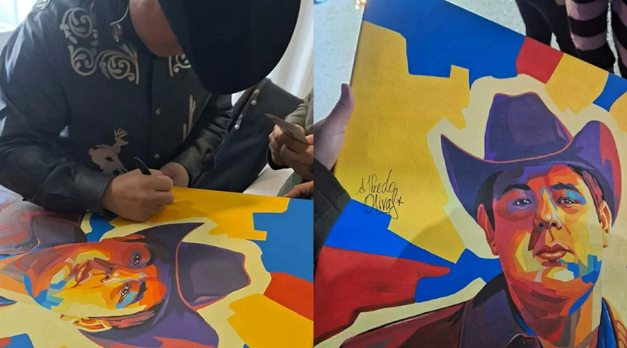 Riobravense rifará pintura autografiada por Alfredo Olivas para costear cirugía