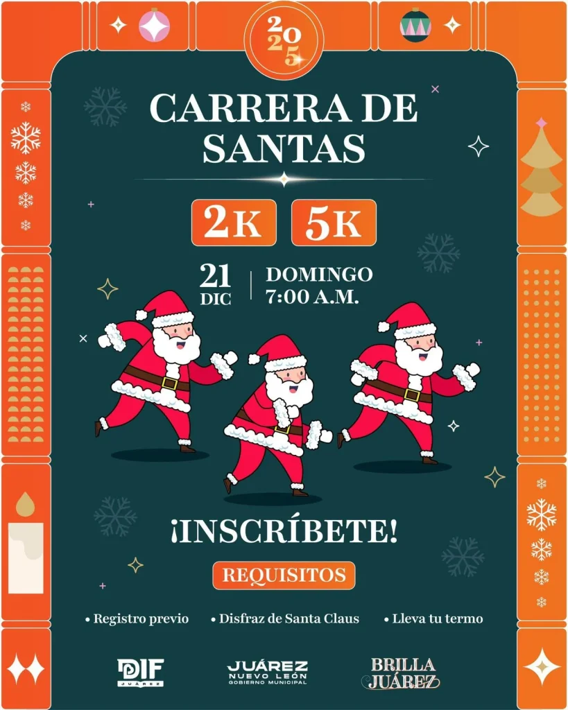 Carrera de Santas llevará el espíritu navideño a calles de Juárez 1 WhatsApp Image 2025 12 16 at 9.27.57 AM