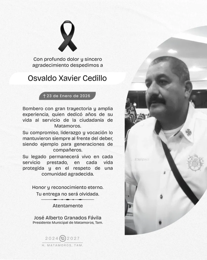 Habrá homenaje póstumo a bomberos fallecidos en incendio en Matamoros 1 616124468 1323263266512042 119059105050266038 n