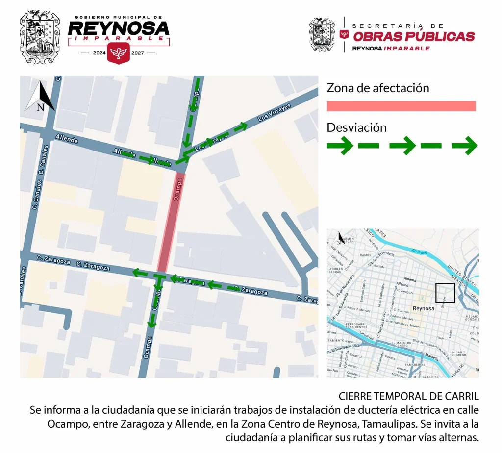 Realizarán cierre parcial en circulación vial en zona centro 1 617416106 755580510469982 8569531803904070114 n