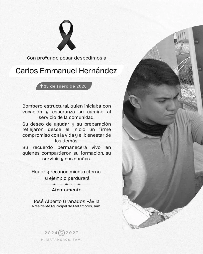 Habrá homenaje póstumo a bomberos fallecidos en incendio en Matamoros 2 619296244 1323264189845283 6547822040039614125 n