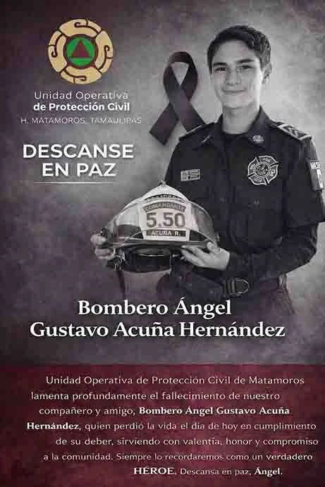 Inician esta noche servicios funerarios de bomberos caídos en Matamoros 2 DOS