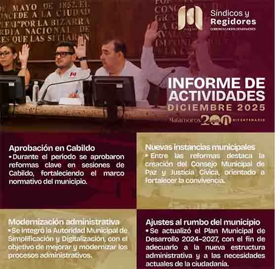 Gobierno de Beto Granados destaca acciones impulsadas por síndicos y regidores en Matamoros 1 MATAM 2
