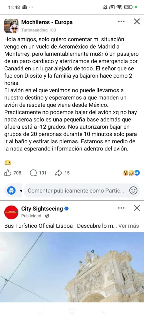 Muere hombre en avión con destino de Madrid a Monterrey y desvían aeronave a Canadá 1 ac291313f71b2954c5c1bb99bf4b83dd