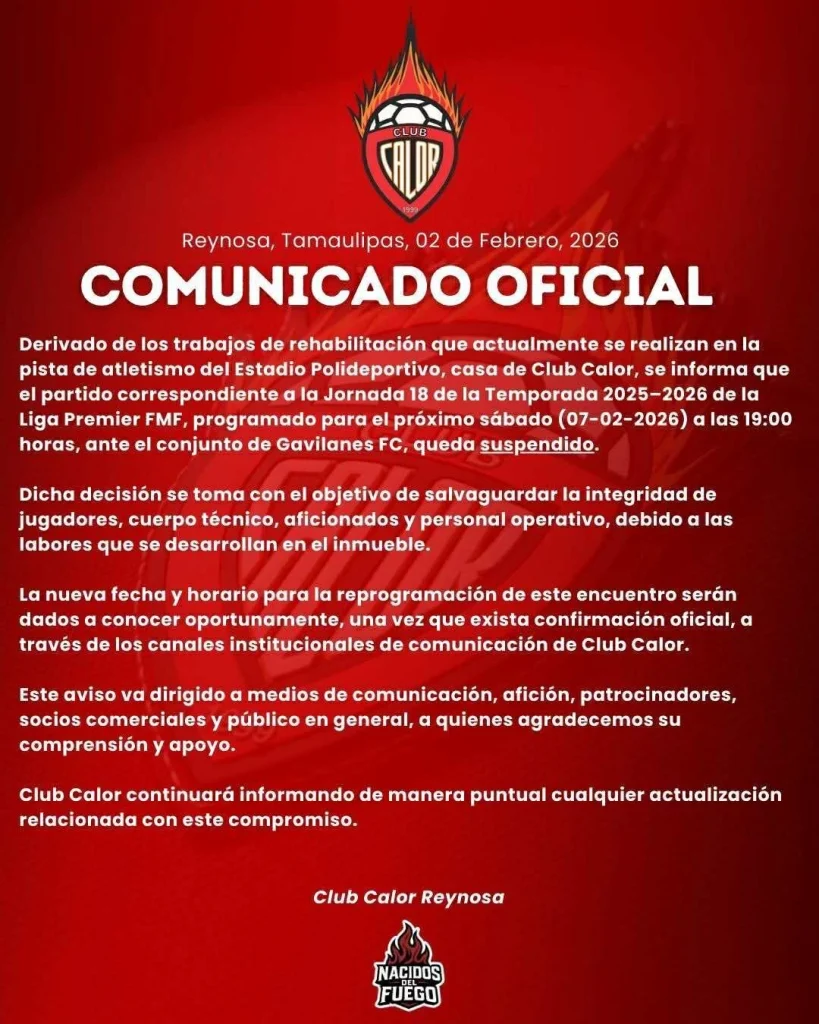 Suspenden partido de Club Calor en la Jornada 18 1 624062845 1316306726983613 5264913764810830378 n