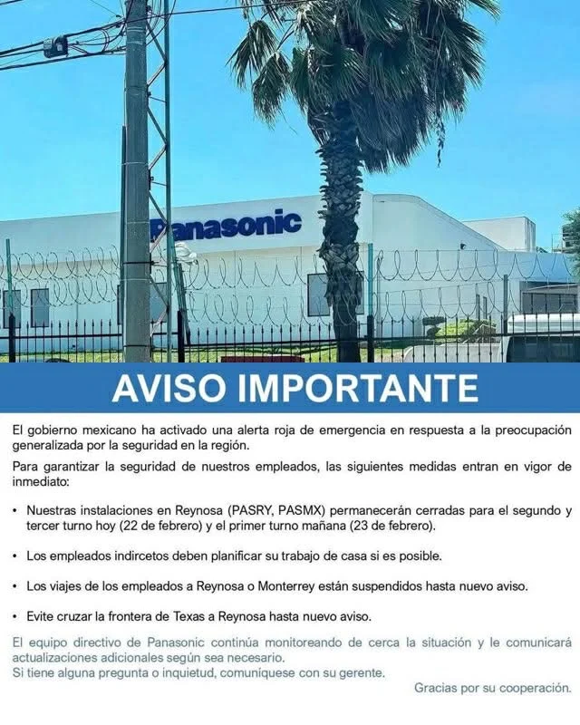 Maquiladora Panasonic suspende algunos turnos para este lunes 1 633186225 1645650129784941 6004842444012416779 n