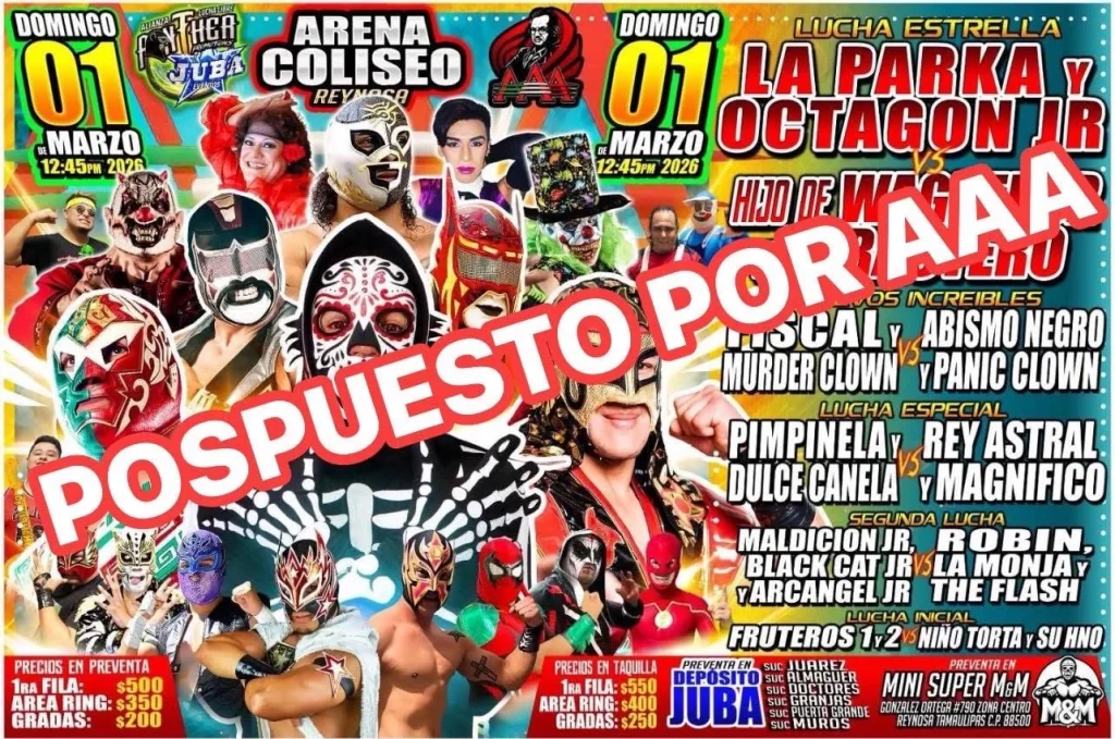 Talento de AAA no se presentará en Reynosa por situaciones de riesgo 1 638986081 2018712679069002 2077471419697461331 n