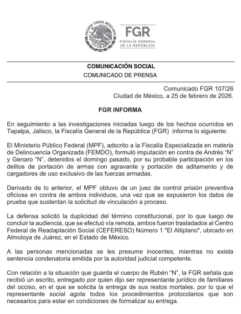 Acusa FGR a 2 sujetos detenidos en operativo contra 'El Mencho' 1 640560802 1581619989987998 5473340095710282647 n