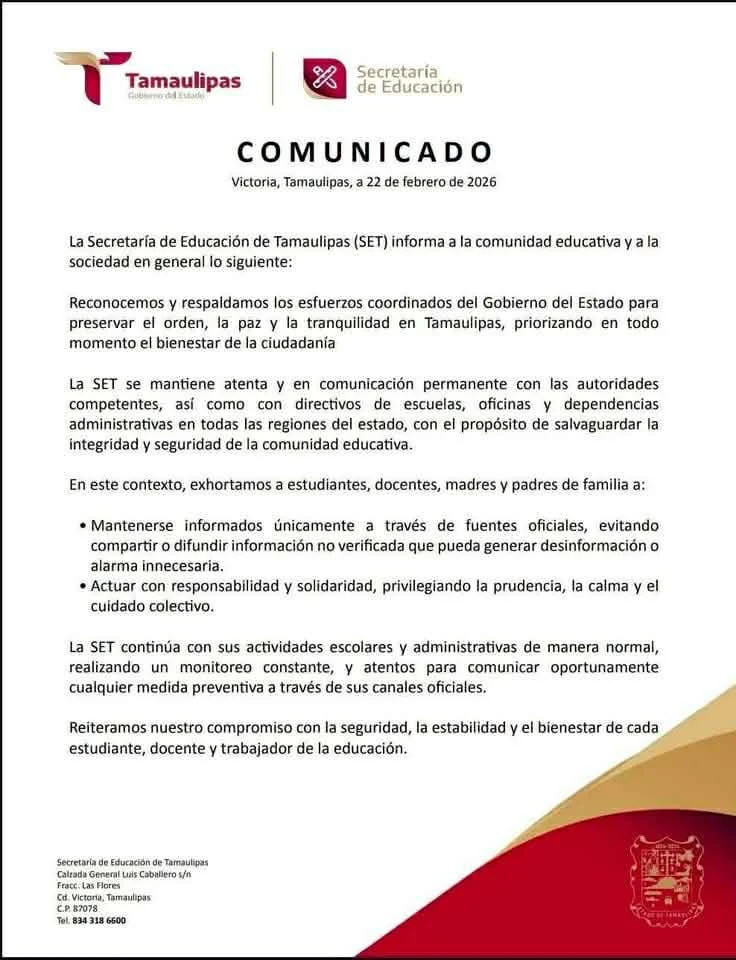 SET no suspende clases en Tamaulipas 1 641021212 1331714845433709 3775589394264002088 n