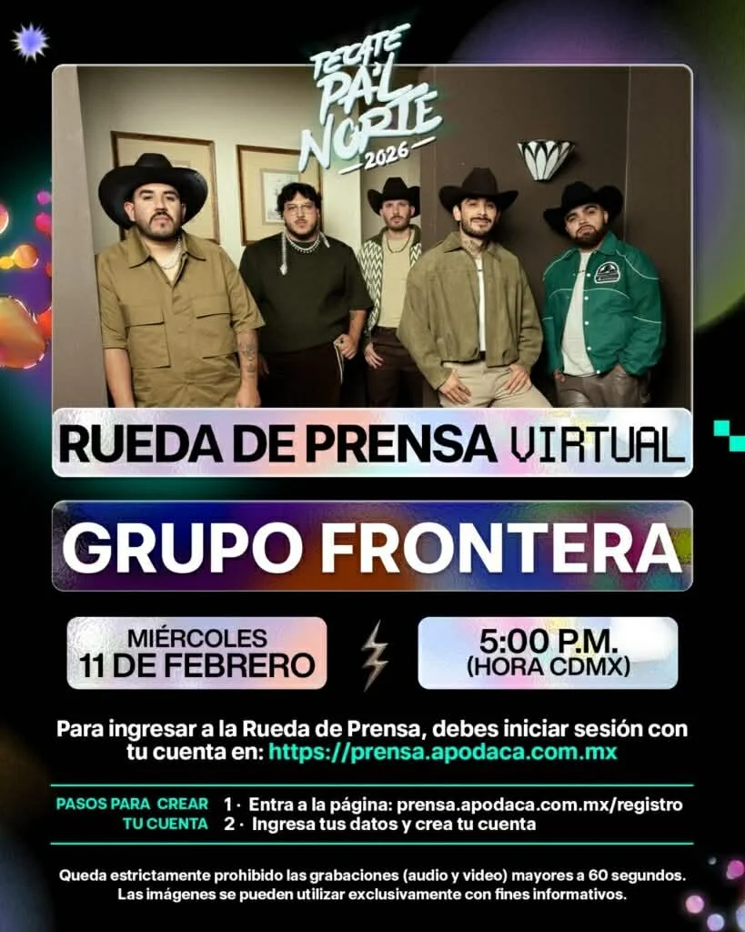 ‘Triste pero bien C*brón’, el lema con el que Grupo Frontera cautivará a Tecate Pa’l Norte 2026 1 9e29f0de 89fe 492a b307 fb85c2e72850