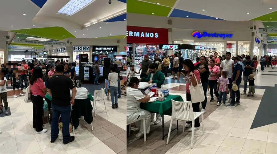 Como parte de la campaña intensiva de prevención contra el sarampión, la Secretaría de Salud de Tamaulipas ha implementado diversos módulos itinerantes para facilitar la vacunación, logrando aplic