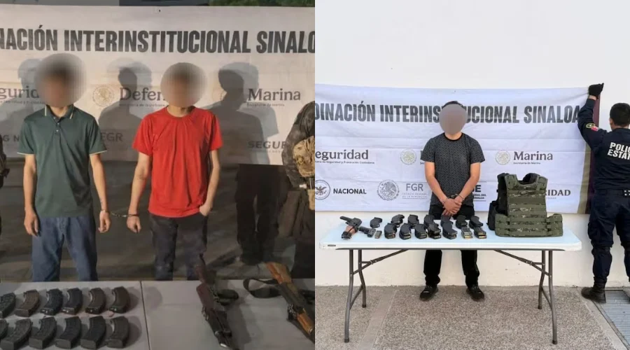 En operativos distintos efectuados en dos fraccionamientos de la zona Nor-Oriente de la capital del estado, elementos del Grupo de Operaciones Especiales del Estado detuvo a tres hombres con armas