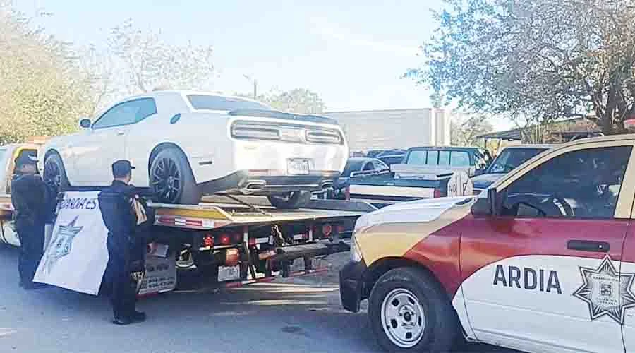 Asegura Guardia Estatal vehículos irregulares en Río Bravo 1 GUIARDIA ESTATAl 2