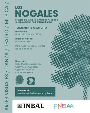 Anuncia San Pedro Escuela de Iniciación Artística Asociada al INBAL 1 LOS NOGALES 225