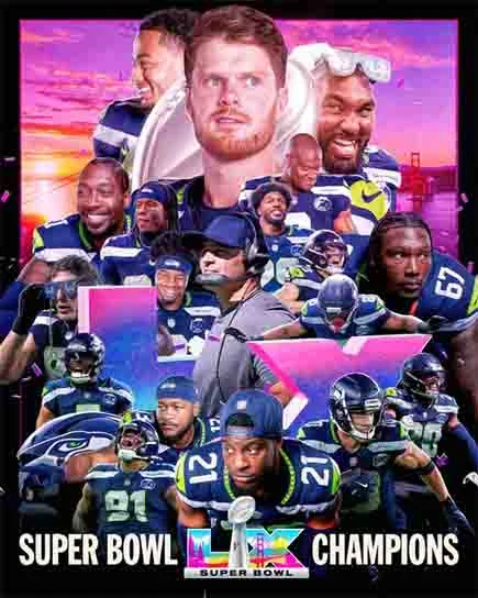 Seahawks vence a Patriots 29-13 y conquistan su segundo campeonato de NFL 1 POSTER NFL