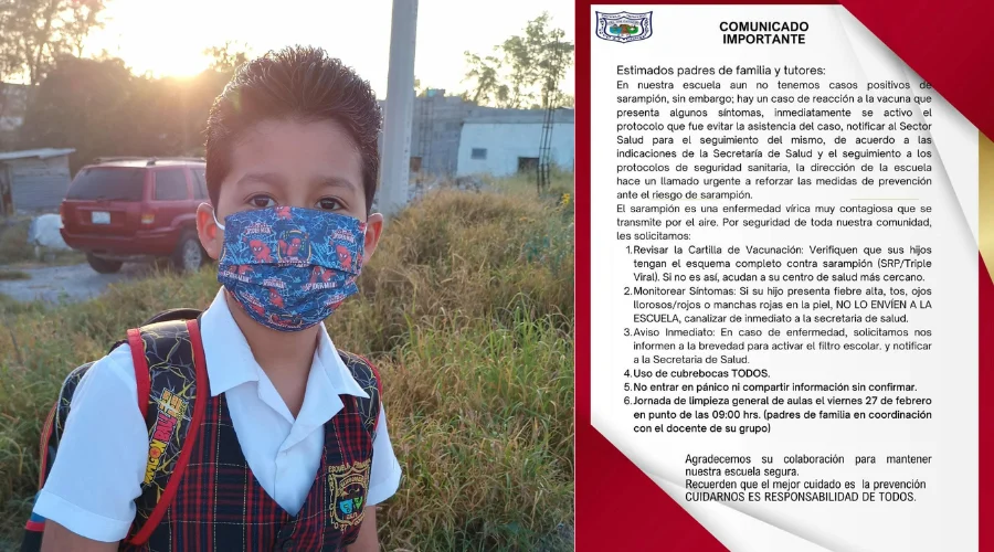 Refuerzan filtros sanitarios en escuelas; recomiendan uso de cubrebocas