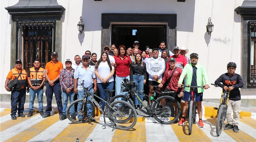 Recibe Verónica Aguirre a César Vallejo, ciclista con causa social 'Rodando X Tamaulipas' 1 SAN FER 2b