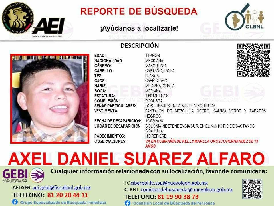 Buscan en Monterrey a menores desaparecidos en Coahuila 1 1111