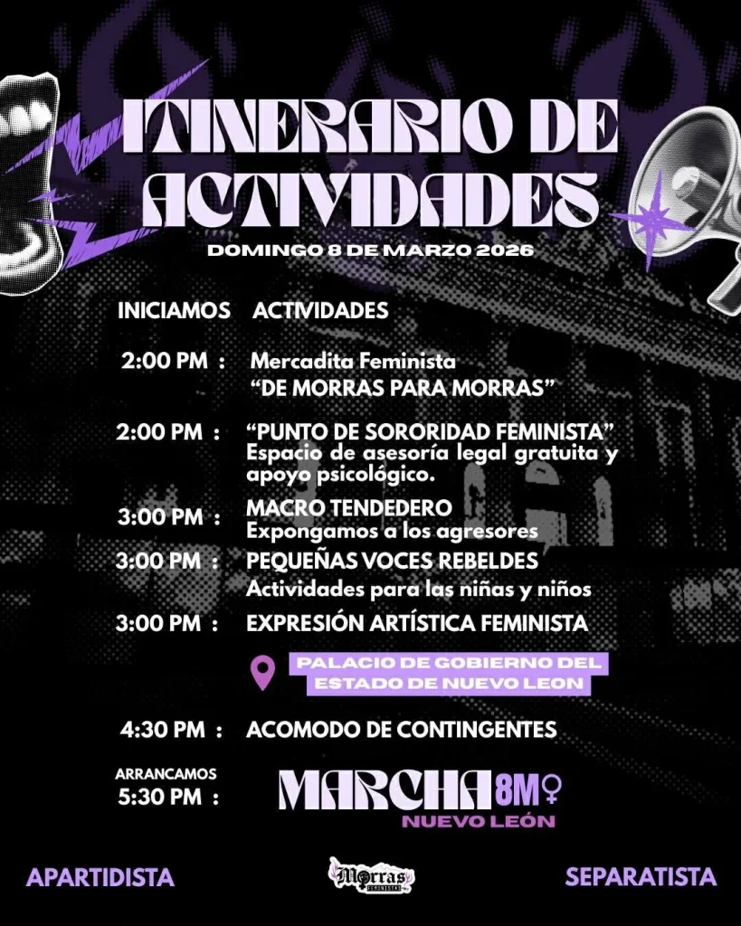 Anuncian actividades y recorrido de la marcha del 8M en Nuevo León 3 646319637 906473042114853 7518680675215646128 n