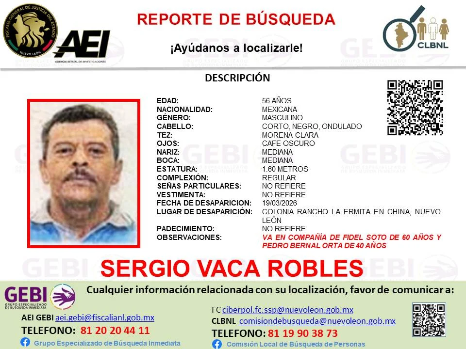 Investigan desaparición de tres hombres en China, Nuevo León 1 655080780 1241221231058497 1654860646431632187 n