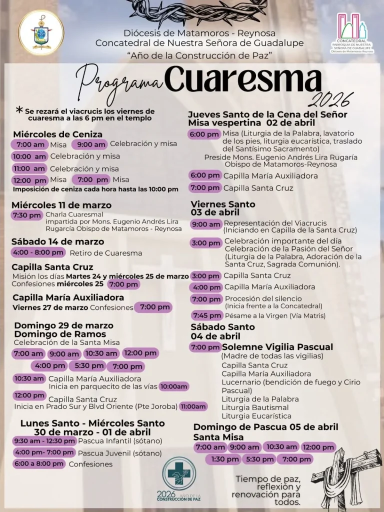 Invita Concatedral a programa de Cuaresma 2026 1 655320956 2896767807381937 5078351918820631617 n