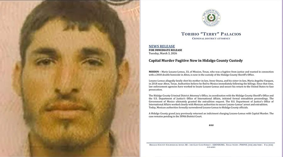 Cae fugitivo por doble asesinato en Texas Cae fugitivo por doble asesinato en Texas