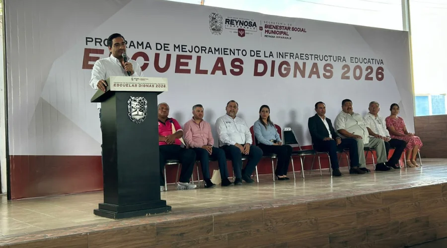 Este 9 de marzo, en la escuela primaria Felipe Carrillo Puerto, el Ayuntamiento de Reynosa dio arranque al programa de mejoramiento a infraestructura escolar “Escuelas Dignas 2026”, a través del q