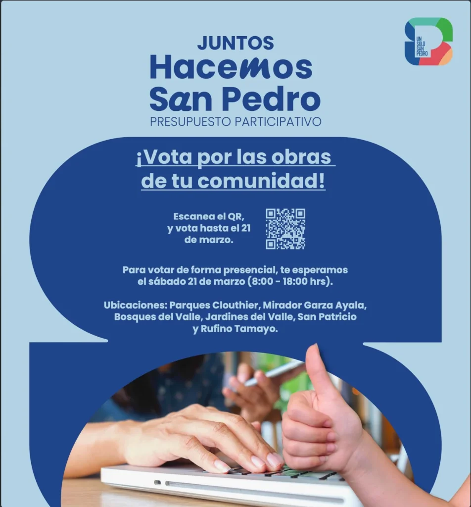 Invita San Pedro a vecinos a votar por Presupuesto Participativo 1 WhatsApp Image 2026 03 18 at 4.25.46 PM