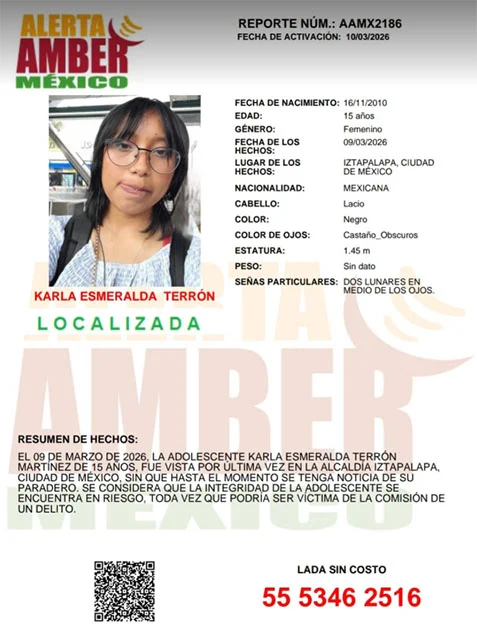 Localizan en Cadereyta a menor desaparecida en Ciudad de México 1 menor 4d