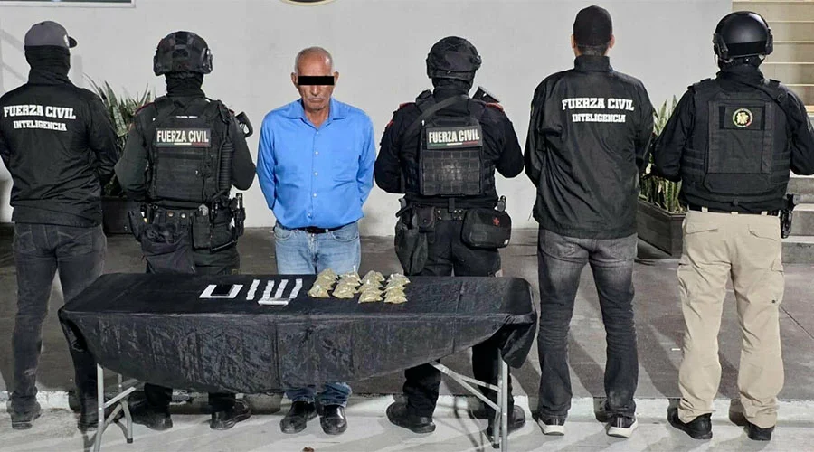 Detiene Fuerza Civil a seis personas con drogas y armamento en NL 2 3 DETENIDOS 3C 3