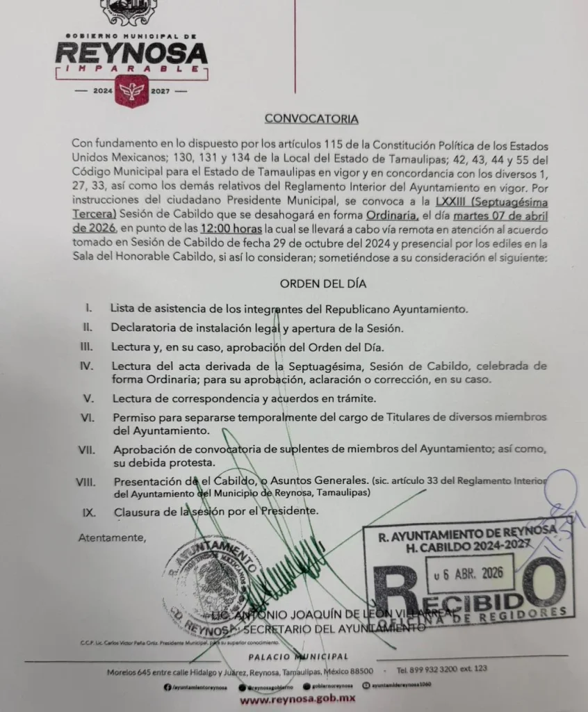 Arrancan cambios en el Ayuntamiento de Reynosa 1 660828312 27314435531492224 3881469168437177391 n