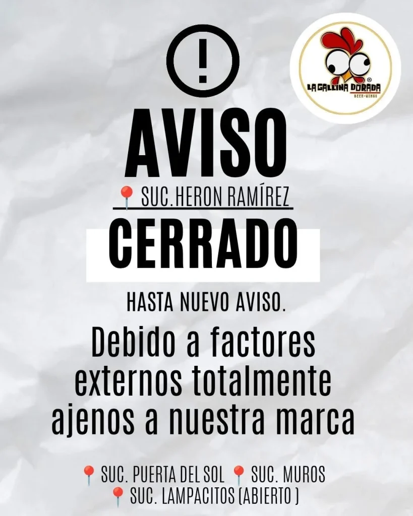 Sucursal de La Gallina Dorada cerrará tras hechos violentos 1 675802219 1889257012030567 2080546308513714155 n 1
