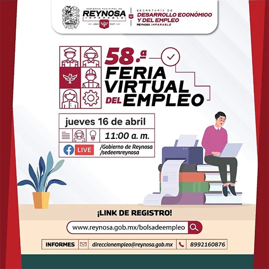 Acercará Feria Virtual de Empleo oportunidades laborales en Reynosa 1 FERIA CARTEL