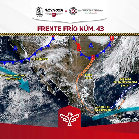 Regresa temperatura fresca y probabilidad de lluvia por Frente Frío número 43 (VIDEO) 1 FRENTE FRIO OK 1a