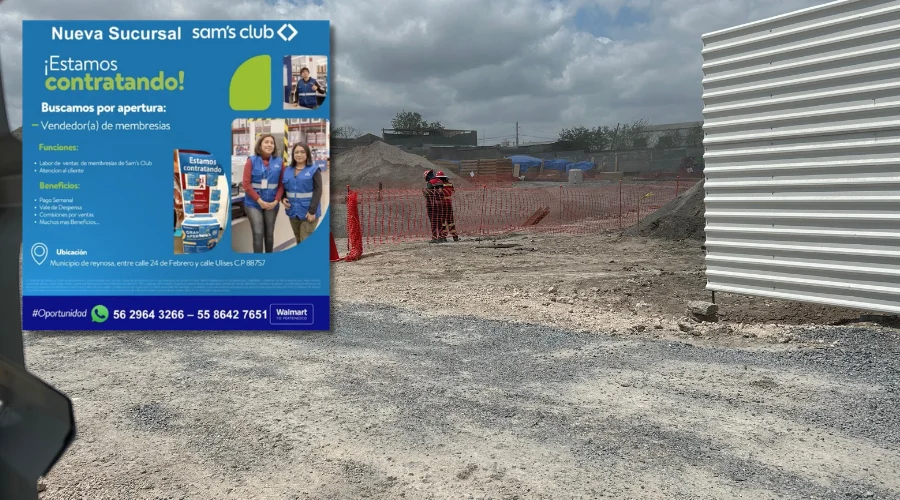 La llegada de Walmart a Reynosa está cada vez más cerca, y con ello se confirmó que esta tienda se ubicará a un costado de la nueva sucursal de Sam’s Club en la colonia Jacinto López III, donde ha (1)
