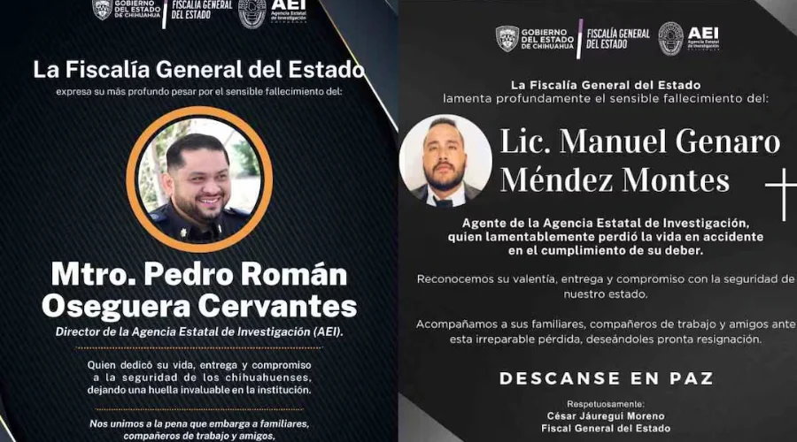 La madrugada de este domingo se registró un accidente en la zona serrana de Chihuahua, donde fallecieron el titular de la Agencia Estatal de Investigaciones (AEI), así como dos oficiales instructo